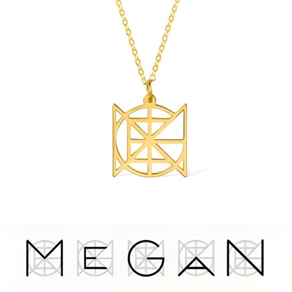 Custom monogram nameplate necklace celebrating identity