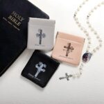 Embrace Faith and Beauty – Custom Cross Rosary Pouch with Birth Flower – A Cherished Keepsake for Spiritual Milestones - Image 3