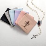 Embrace Faith and Beauty – Custom Cross Rosary Pouch with Birth Flower – A Cherished Keepsake for Spiritual Milestones - Image 5