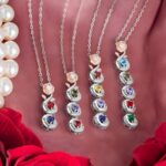 Carry Their Love Close – Custom Birthstone Necklace with 3D Rose Pendant – A Cherished Treasure for Mom or Grandma - Image 2