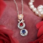 Carry Their Love Close – Custom Birthstone Necklace with 3D Rose Pendant – A Cherished Treasure for Mom or Grandma - Image 3