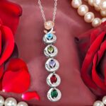 Carry Their Love Close – Custom Birthstone Necklace with 3D Rose Pendant – A Cherished Treasure for Mom or Grandma - Image 6