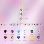 Carry Their Love Close – Custom Birthstone Necklace with 3D Rose Pendant – A Cherished Treasure for Mom or Grandma - Image 7