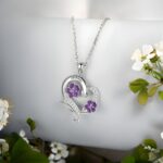 Embrace Her Story – Custom Birth Flower Heart Necklace – A Cherished Keepsake for Mom or Her Special Day - Image 2