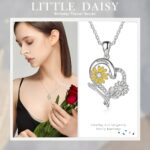 Embrace Her Story – Custom Birth Flower Heart Necklace – A Cherished Keepsake for Mom or Her Special Day - Image 13