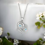 Embrace Her Story – Custom Birth Flower Heart Necklace – A Cherished Keepsake for Mom or Her Special Day - Image 3