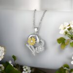 Embrace Her Story – Custom Birth Flower Heart Necklace – A Cherished Keepsake for Mom or Her Special Day - Image 4