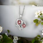 Embrace Her Story – Custom Birth Flower Heart Necklace – A Cherished Keepsake for Mom or Her Special Day - Image 6
