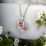 Embrace Her Story – Custom Birth Flower Heart Necklace – A Cherished Keepsake for Mom or Her Special Day - Image 8