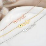 Embrace Heritage and Grace – Custom Hebrew Name Necklace with Birthstone Flower – A Cherished Keepsake for Her Special Moments - Image 3