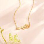 Embrace Heritage and Bloom – Hebrew Name & Birth Flower Necklace – A Cherished Keepsake for Mom and Milestones - Image 2