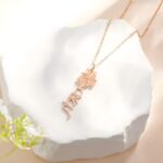 Embrace Heritage and Bloom – Hebrew Name & Birth Flower Necklace – A Cherished Keepsake for Mom and Milestones - Image 3