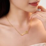 Embrace Heritage and Bloom – Hebrew Name & Birth Flower Necklace – A Cherished Keepsake for Mom and Milestones - Image 4