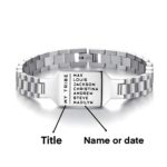 Carry Their Names Close – Custom Family ID Bracelet for Dad, Husband, and Grandpa’s Cherished Moments - Image 8