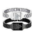 Custom Family ID Bracelet for Dad's cherished moments