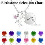 Embrace Magic and Love – Custom Unicorn Necklace with Birthstone – For Cherished Girls and New Moms - Image 4