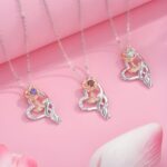 Embrace Love in Bloom – Custom Name & Birthstone Rose Heart Necklace – A Cherished Keepsake for Mom & Grandma - Image 2