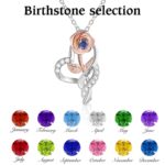 Embrace Love in Bloom – Custom Name & Birthstone Rose Heart Necklace – A Cherished Keepsake for Mom & Grandma - Image 11