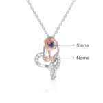 Embrace Love in Bloom – Custom Name & Birthstone Rose Heart Necklace – A Cherished Keepsake for Mom & Grandma - Image 12