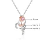 Embrace Love in Bloom – Custom Name & Birthstone Rose Heart Necklace – A Cherished Keepsake for Mom & Grandma - Image 13