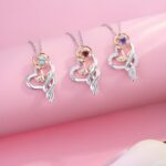 Embrace Love in Bloom – Custom Name & Birthstone Rose Heart Necklace – A Cherished Keepsake for Mom & Grandma - Image 6