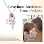 Embrace Love in Bloom – Custom Name & Birthstone Rose Heart Necklace – A Cherished Keepsake for Mom & Grandma - Image 10