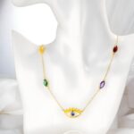 Embrace Protection and Love – Birthstone Evil Eye Guardian Necklace – For Cherished Family Bonds - Image 2