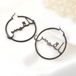 Embrace Your Name in Golden Rhythm – Custom Arabic Calligraphy Hoop Earrings – For Her Bold Expression - Image 5
