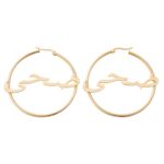 Custom Arabic calligraphy hoop earrings for bold expression