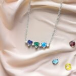 Embrace Your Loved Ones – Heart-Shaped Birthstone Necklace with Stars – A Cherished Keepsake for Mom, Sister, or Her - Image 3