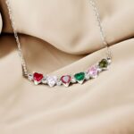Embrace Your Loved Ones – Heart-Shaped Birthstone Necklace with Stars – A Cherished Keepsake for Mom, Sister, or Her - Image 5