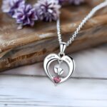 Embrace New Beginnings – Custom Baby Feet Heart Necklace with Birthstone – A Tender Keepsake for New Moms and Cherished Moments - Image 2