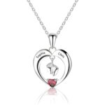 Custom baby feet heart necklace for new moms