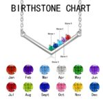 Embrace Family Love – V-Shaped Birthstone Bar Necklace – A Cherished Keepsake for Mom, Sister, or Her - Image 4