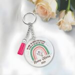 Brighten a Nurse’s Day with a Personalized Rainbow Keychain – Acrylic Tassel Gift for Medical Heroes and Graduates - Image 2