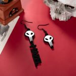 Embrace Your Edge – Custom Skull Dangle Earrings – For Gothic Souls & Cosplay Dreamers - Image 2
