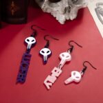 Embrace Your Edge – Custom Skull Dangle Earrings – For Gothic Souls & Cosplay Dreamers - Image 5