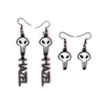 Custom skull dangle earrings for gothic souls