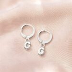 Whisper Your Initials – Custom 3D Bubble Letter Huggie Earrings – A Cherished Token for Her Special Moments - Image 5