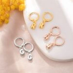 Whisper Your Initials – Custom 3D Bubble Letter Huggie Earrings – A Cherished Token for Her Special Moments - Image 6