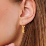 Whisper Your Initials – Custom 3D Bubble Letter Huggie Earrings – A Cherished Token for Her Special Moments - Image 7