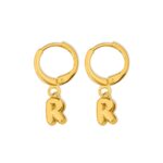 Whisper Your Initials – Custom 3D Bubble Letter Huggie Earrings – A Cherished Token for Her Special Moments - Image 8