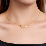 Embrace Heritage and Grace – Custom Arabic Calligraphy Necklace with Birthstone – A Cherished Gift for Her and Loved Ones - Image 7