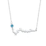 Embrace Heritage and Grace – Custom Arabic Calligraphy Necklace with Birthstone – A Cherished Gift for Her and Loved Ones - Image 9
