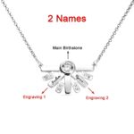 Embrace the Light of Family – Sterling Silver Birthstone Necklace – A Heartfelt Tribute for Mom - Image 3
