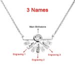 Embrace the Light of Family – Sterling Silver Birthstone Necklace – A Heartfelt Tribute for Mom - Image 4