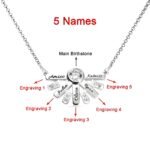 Embrace the Light of Family – Sterling Silver Birthstone Necklace – A Heartfelt Tribute for Mom - Image 6