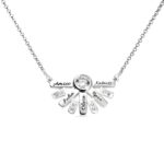 Sterling Silver Birthstone Necklace for Mom