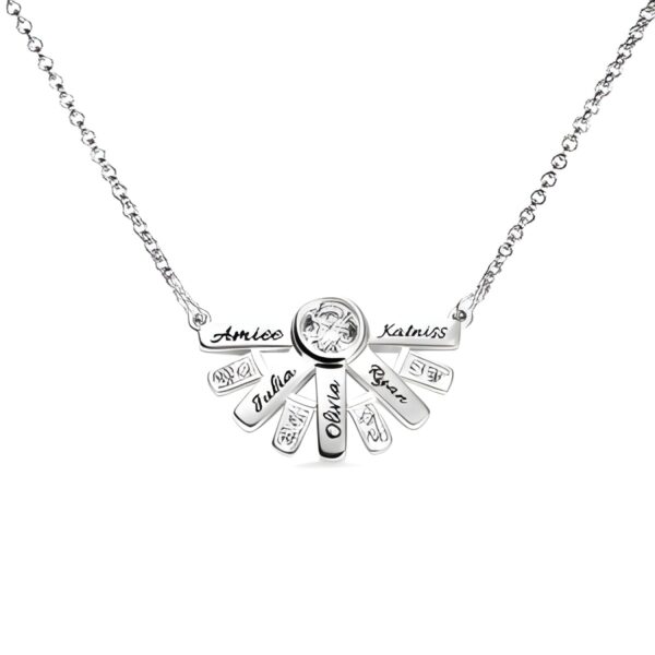 Sterling Silver Birthstone Necklace for Mom
