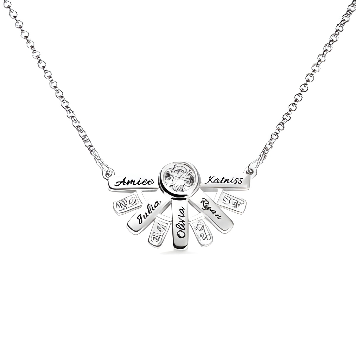 Sterling Silver Birthstone Necklace for Mom